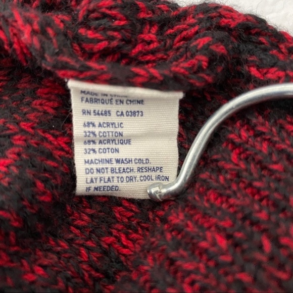 American Eagle Vintage Boyfriend Women's Sweater Red & Black - Size Small - Picture 6 of 9